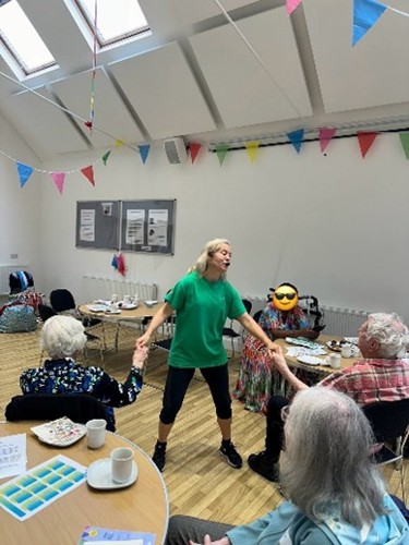 Dementia Dementia Singing East Sussex providing entertainment at the Crowborough Cafe
