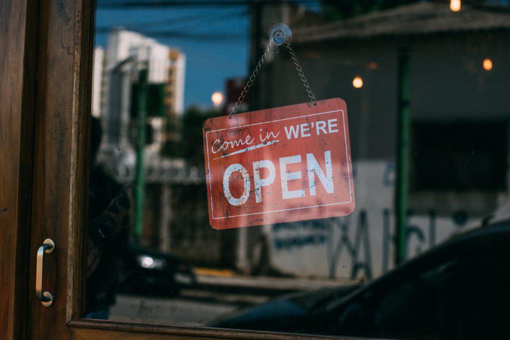 we are open business sign